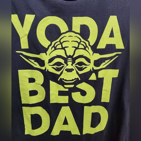 New Star Wars Yoda Best Dad Father Day Men's Graphic T-Shirt, Blue - Picture 7 of 8